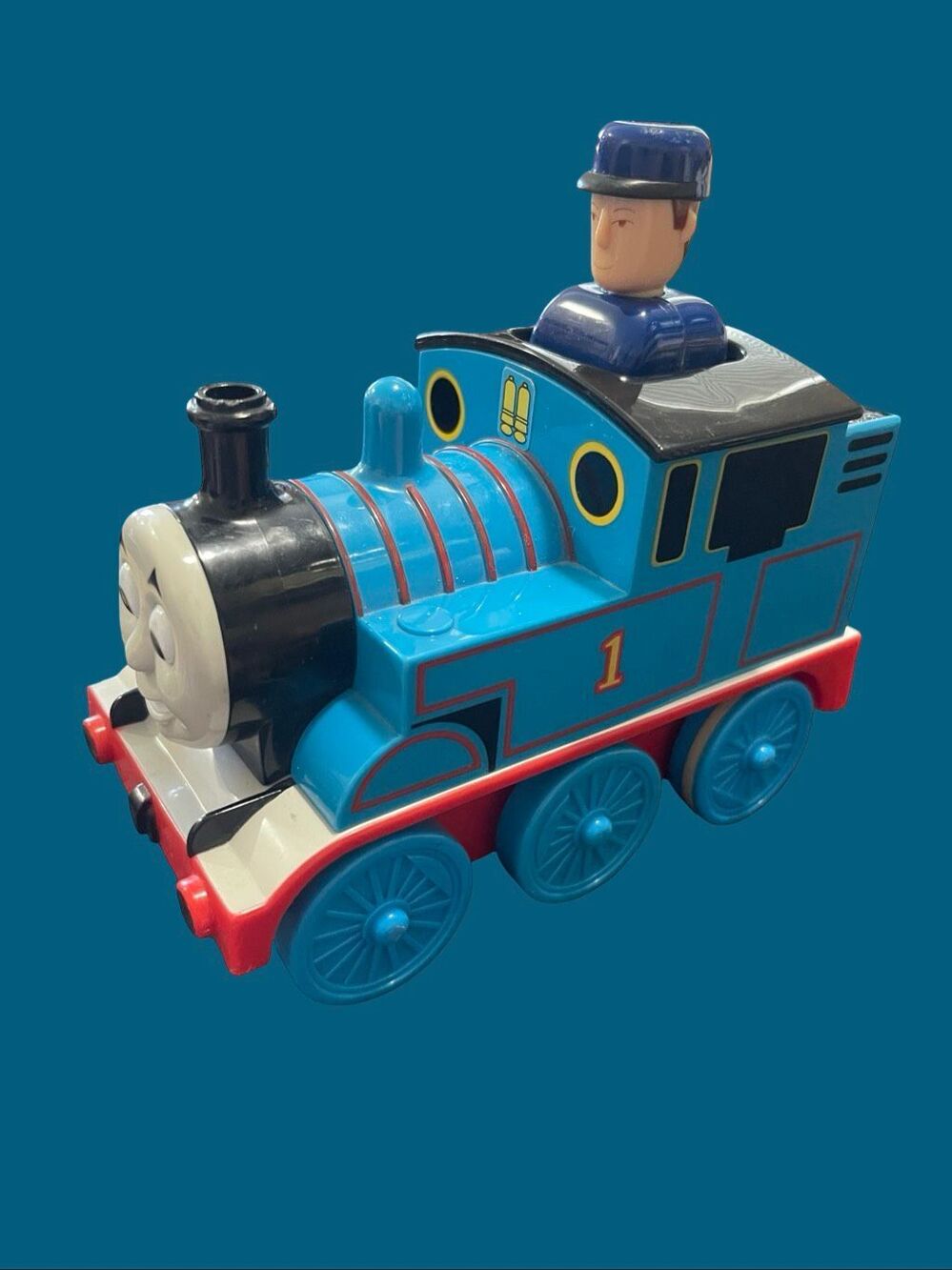 2004 TOMY Blue Black Red Thomas & Friends Push 'N Go Train Toy